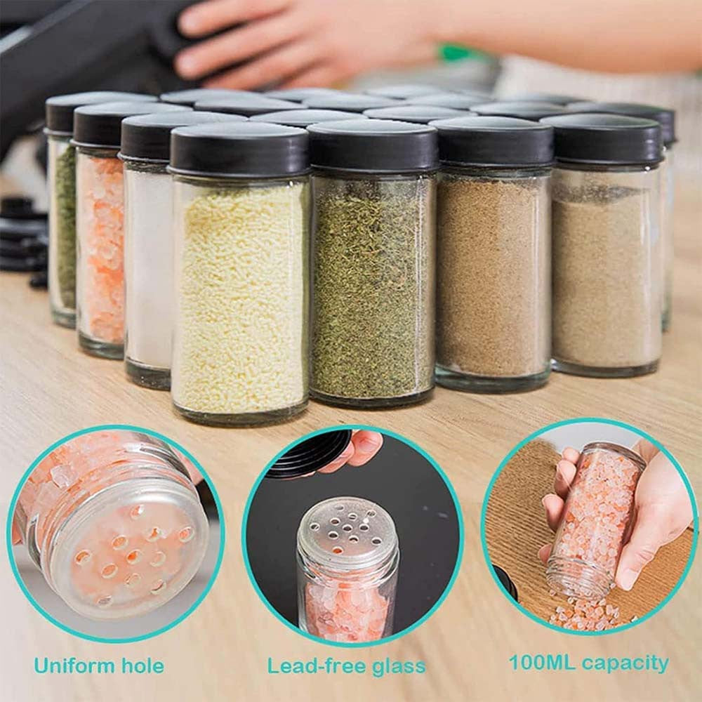 Rotating Spice Rack Organizer Revolving Seasoning Storage Stand for Kitchen Countertop with 18 Jars